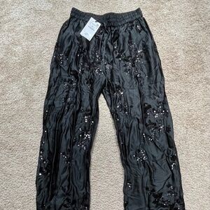 Brand new with tags! Zara Black Sequin Pants